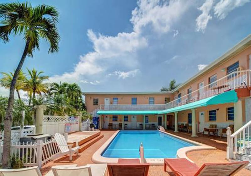 The Blue Wave pool deck at Hollywood Beach Hotels