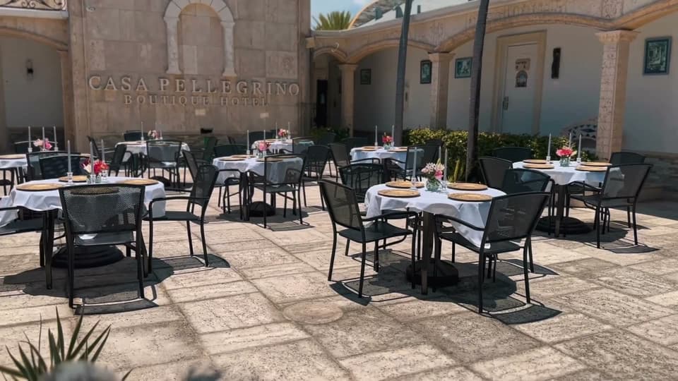 The Casa Pellegrino courtyard